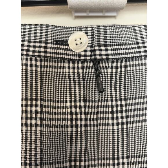 Vintage VTG Talbots Pure Silk Black Plaid Check Pencil Skirt Womens 4 Office - Picture 5 of 8